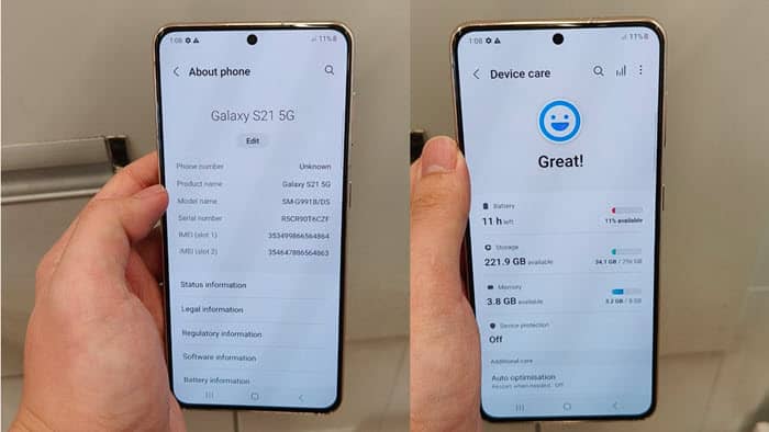 عيوب Samsung Galaxy S21 5G