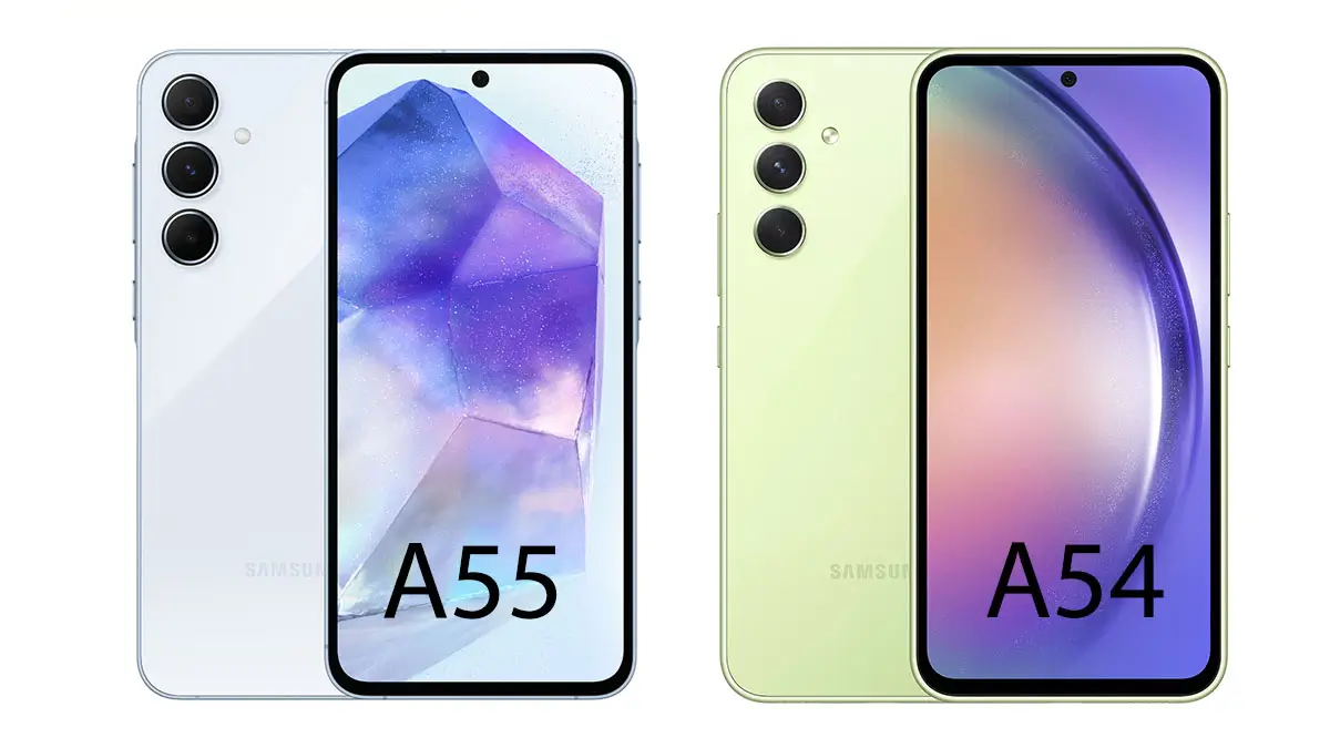 مقارنة بين سامسونج a54 و a55