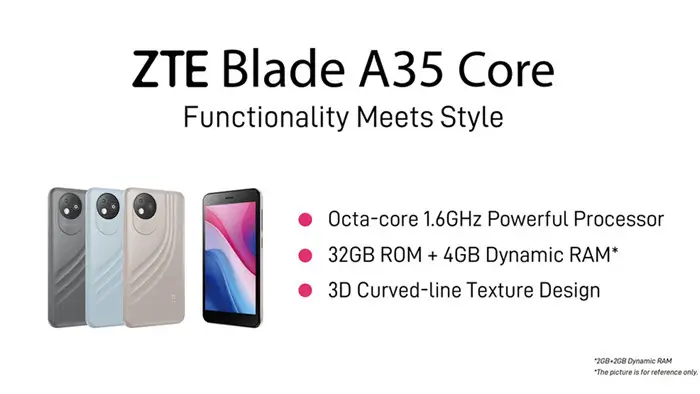 مواصفات زد تي إي A35 كور