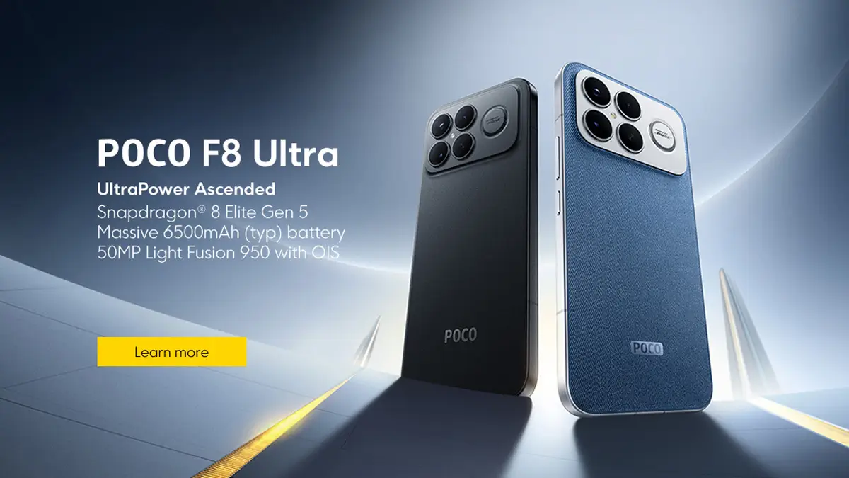 الإعلان عن Poco F8 Ultra و F8 Pro بمعالجات رائدة ونظام صوتي 2.1 من Bose