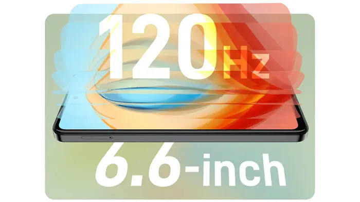شاشة 6.6 بوصة بمعدل 120 هرتز