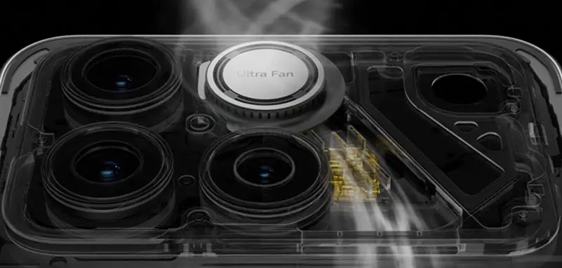 مروحة تبريد في إطار الكاميرات