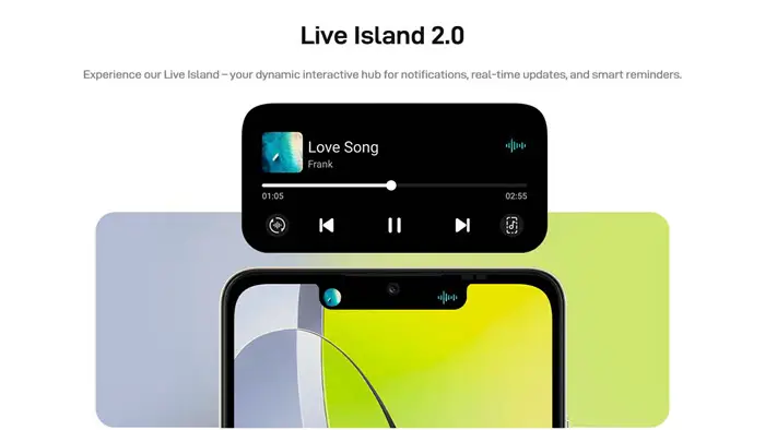 خاصية Live Island 2.0
